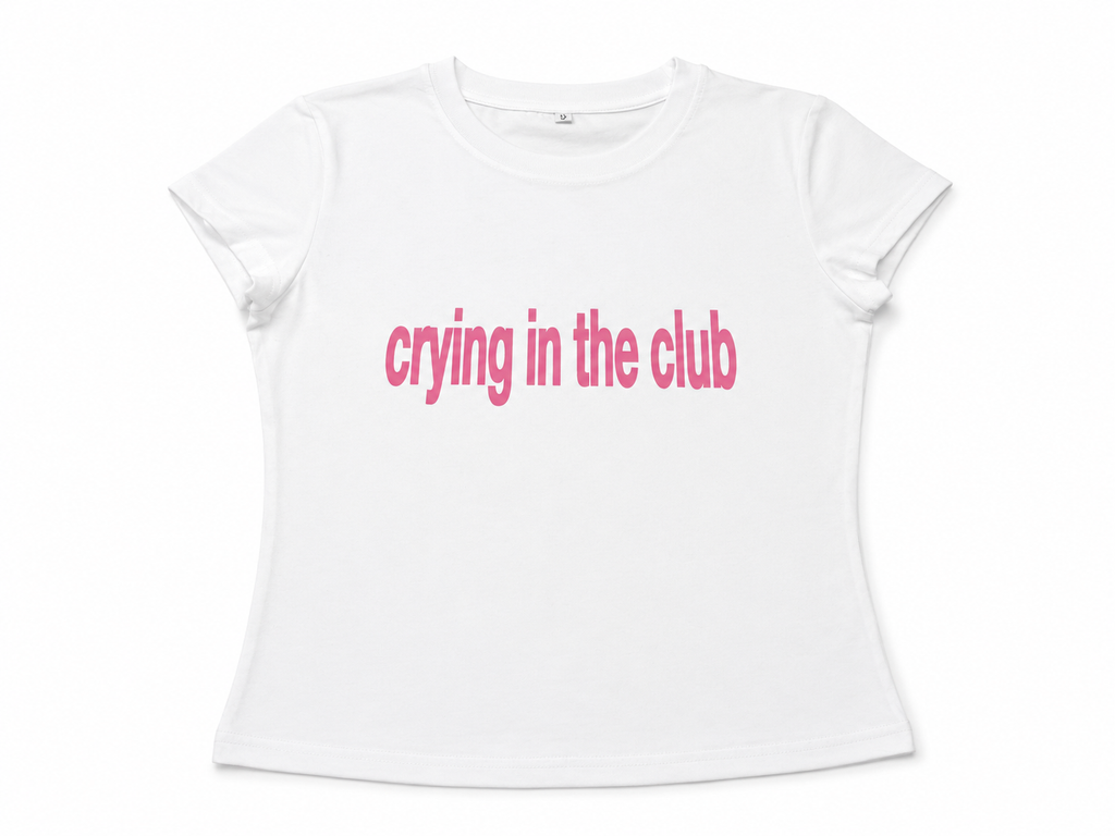Crying in the Club Baby Tee - Pink