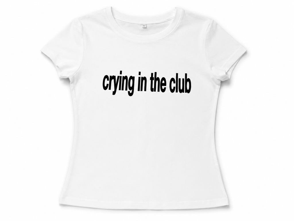 Crying in the Club Baby Tee - Black