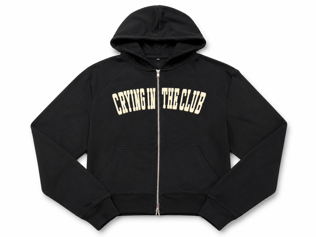 Crying In The Club Hoodie - Black & Beige