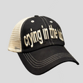 'Crying In The Club' Trucker Cap - Black / Beige