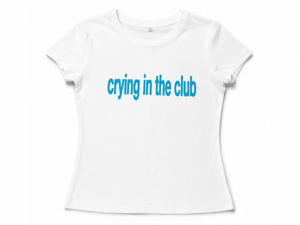 Crying in the Club Baby Tee - Blue